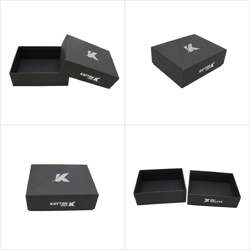 Customized black shoe box with silver hot stamping logo