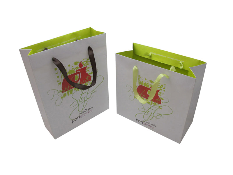White cardboard Paper Carrier Bag