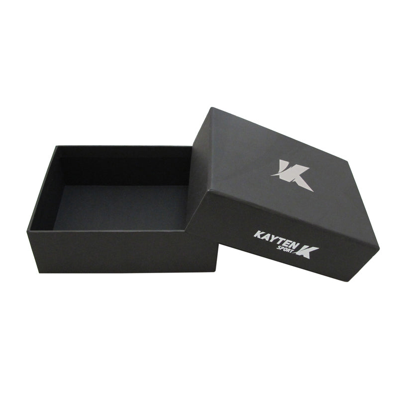 Customized black shoe box with silver hot stamping logo