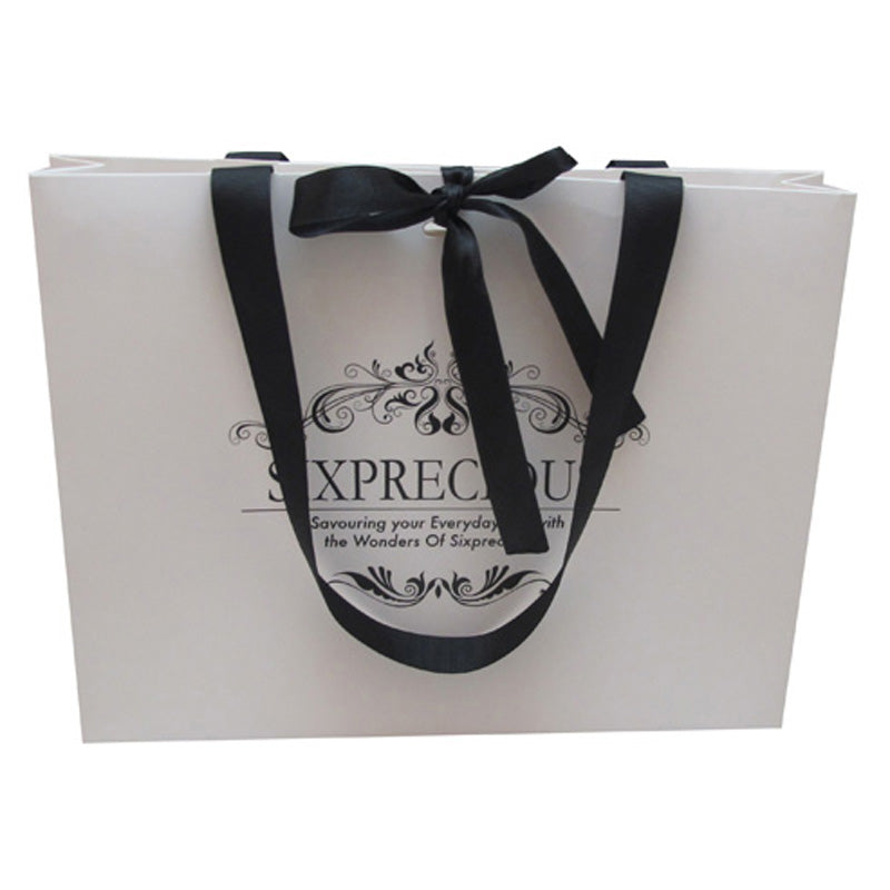 High-end gift paper bag with ribbon rope