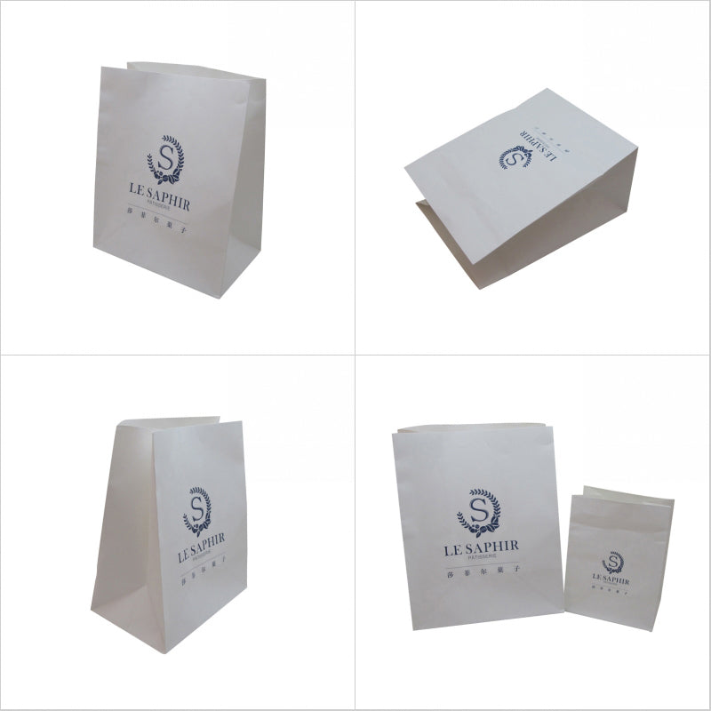 Customized Durable white cardboard Paper Bags