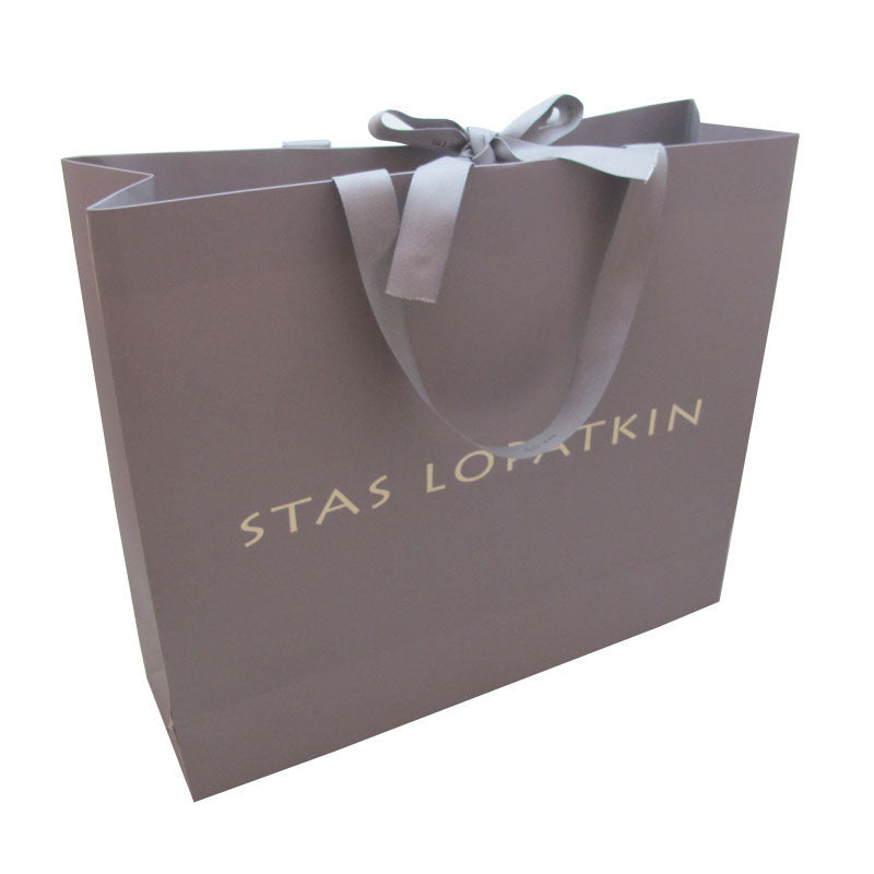 Shopping Paper Bag with Gold Hot Stamping