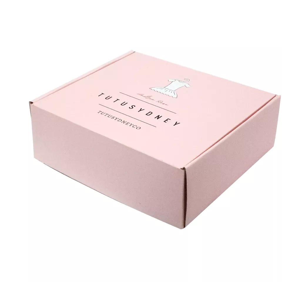 Brown Biodegradable T- Shirt Packing Boxes With Logo