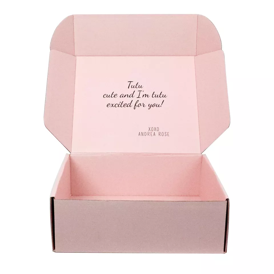 Brown Biodegradable T- Shirt Packing Boxes With Logo