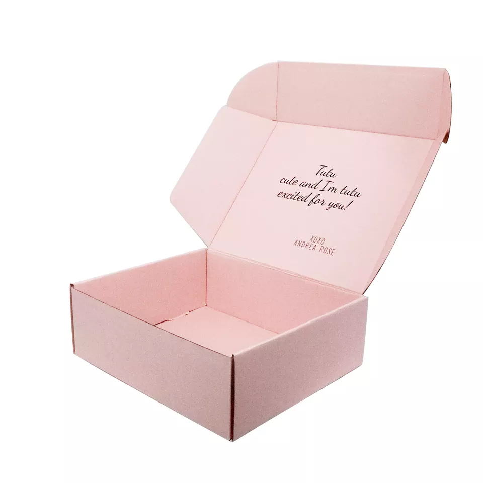 Brown Biodegradable T- Shirt Packing Boxes With Logo