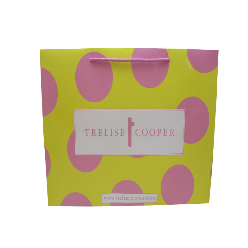 Customized paper bag with nylon rope