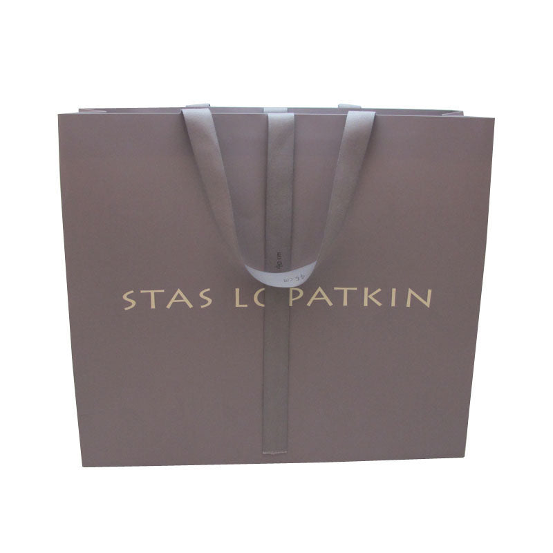 Shopping Paper Bag with Gold Hot Stamping